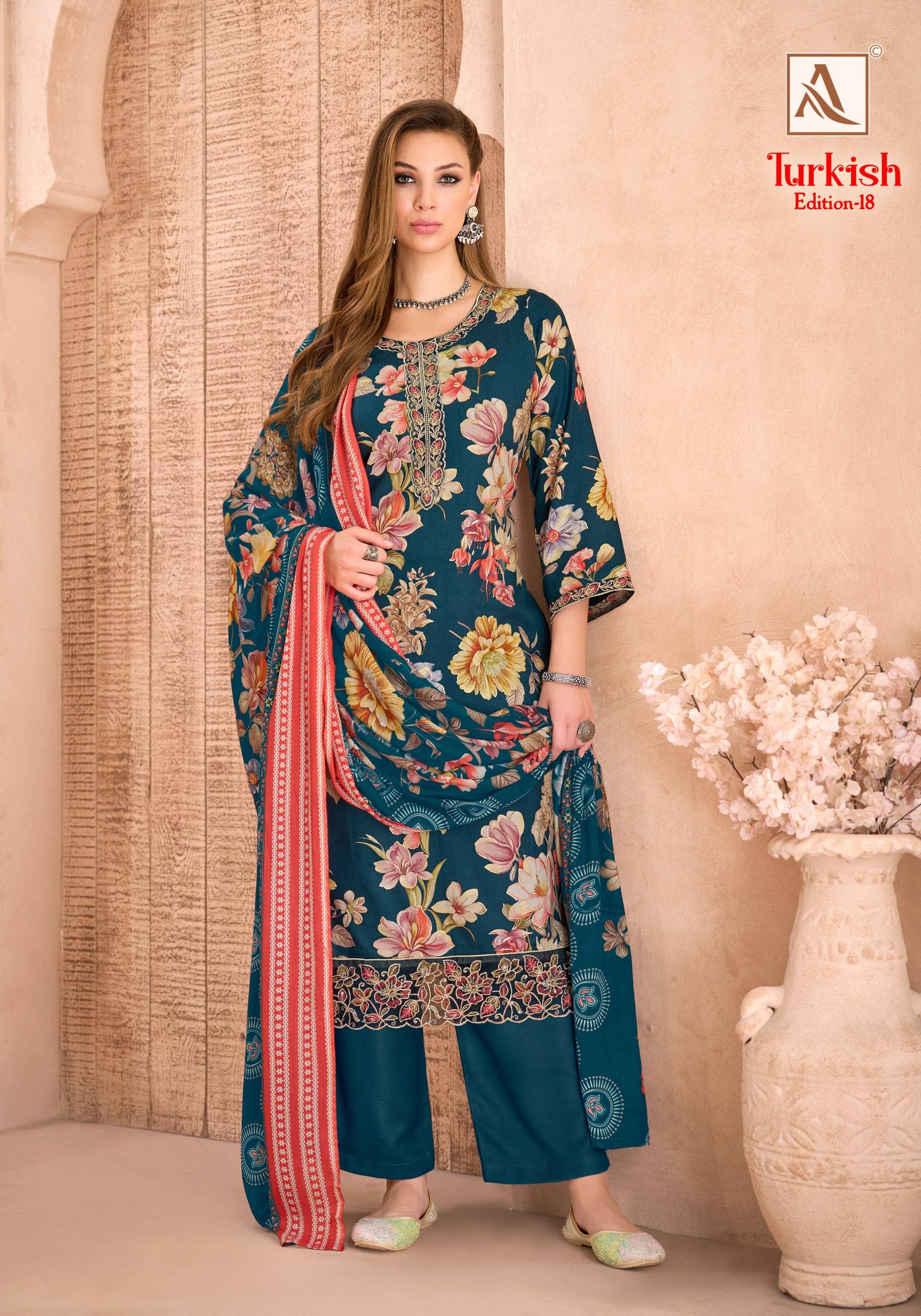 TURKISH VOL 18 BY ALOK SUIT 01 To 06 Series Beautiful Festive Suits Stylish Colorful Fancy Casual Wear & Ethnic Wear VISCOSE REYON Dresses At Wholesale Price